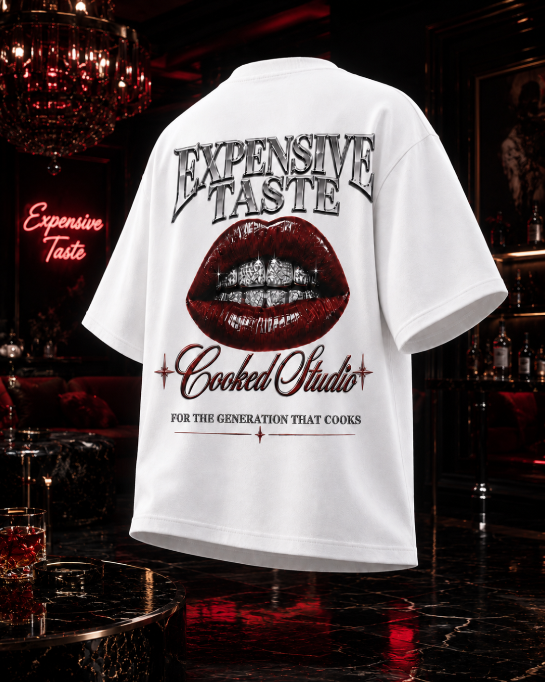 Expensive Taste back graphic print