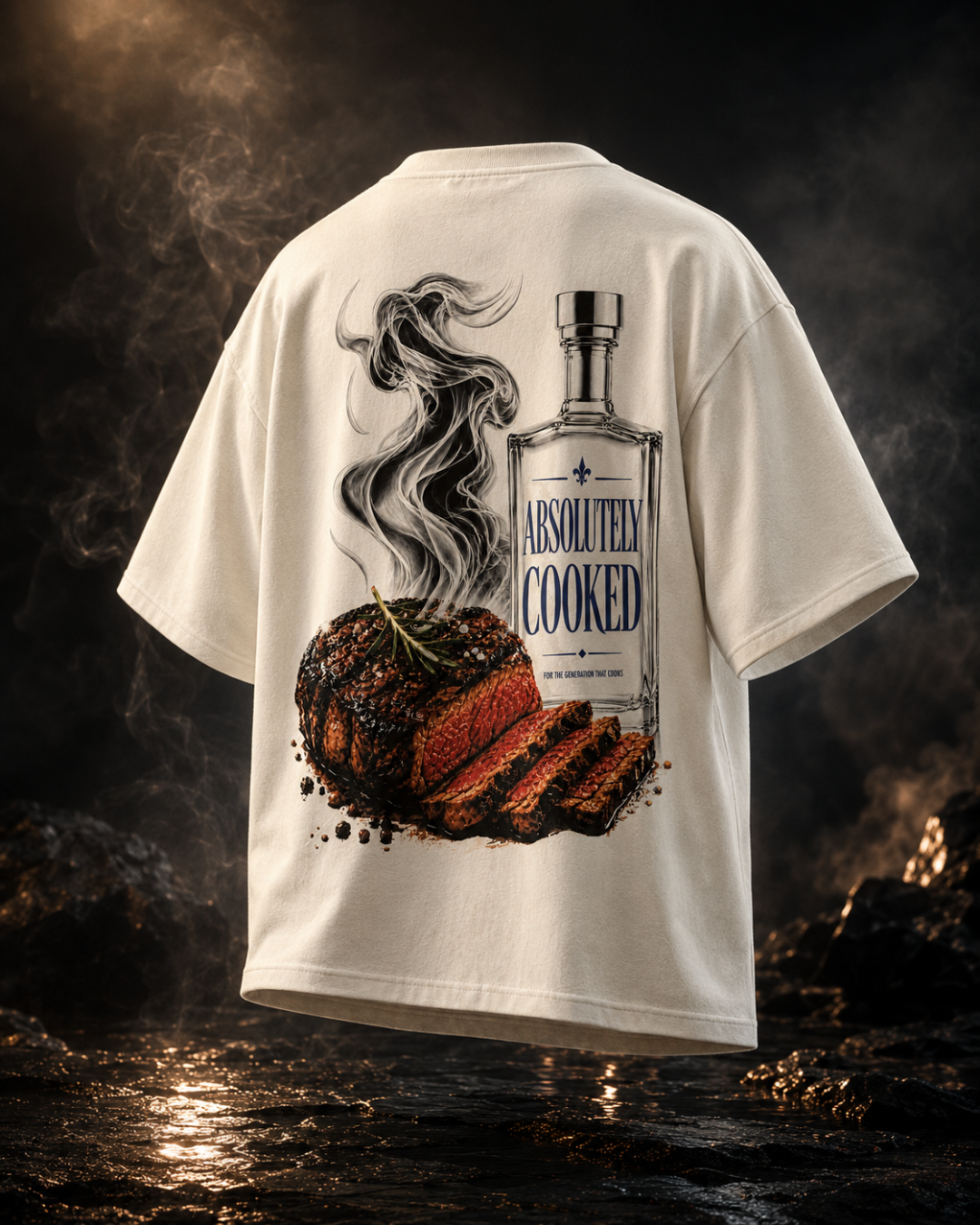 Absolutely Cooked back graphic print