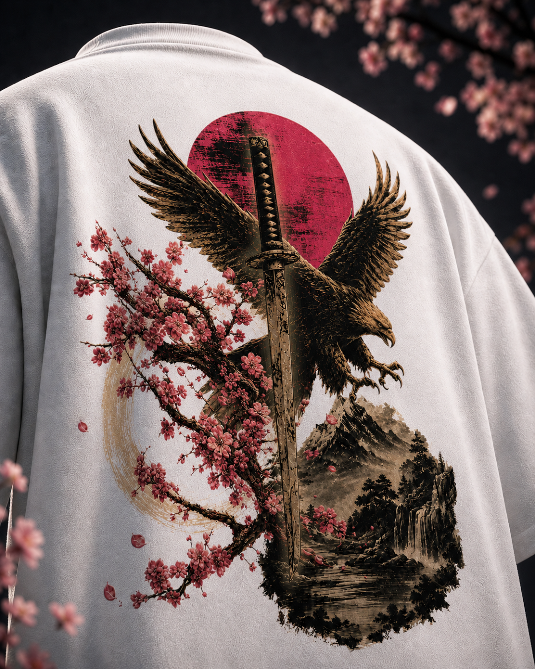 Katana back print close-up detail