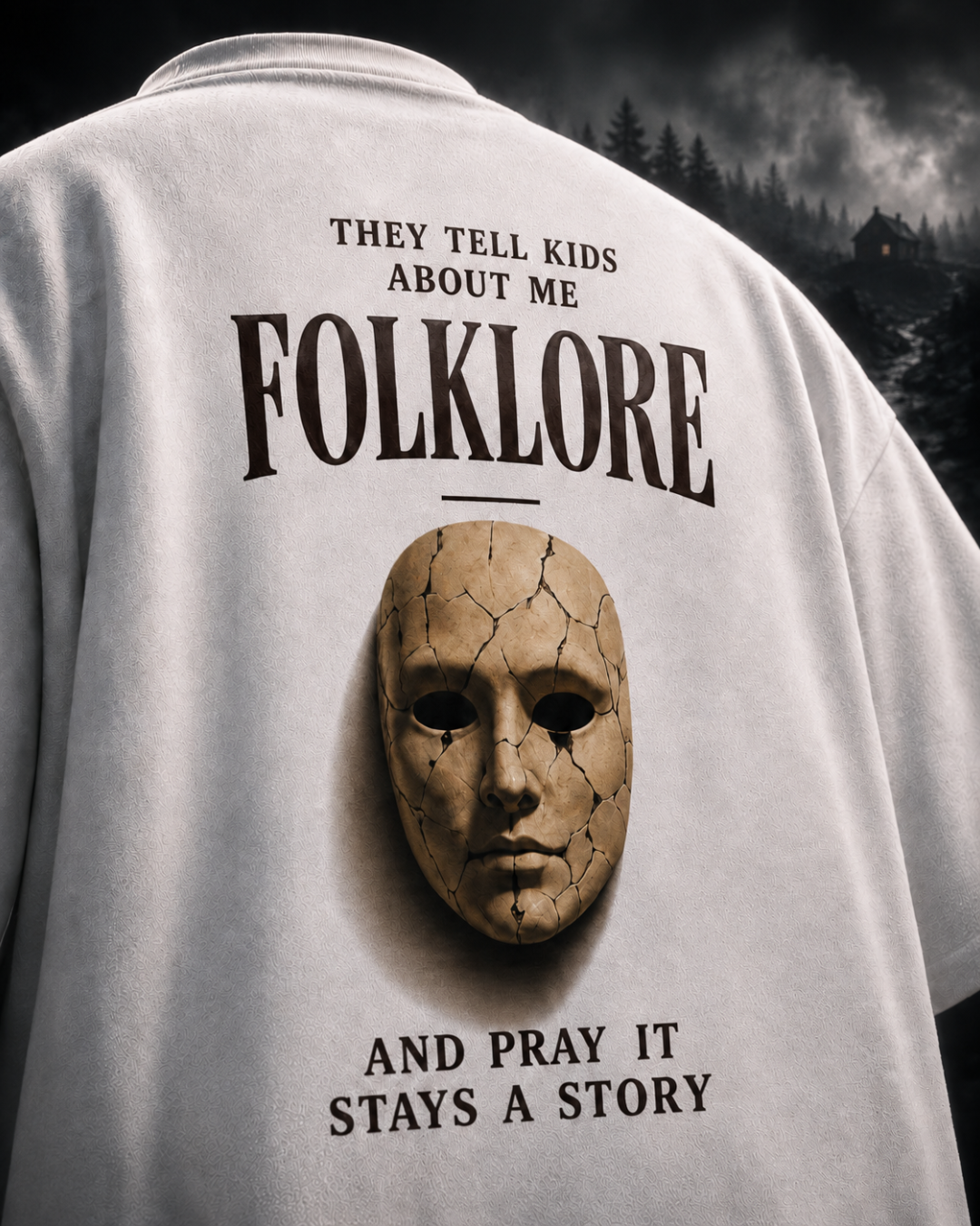 Folklore back print close-up detail