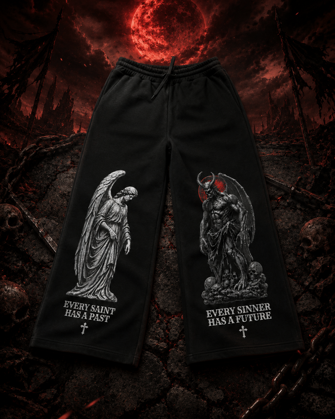 Saint & Sinner wide-leg trackpants product shot