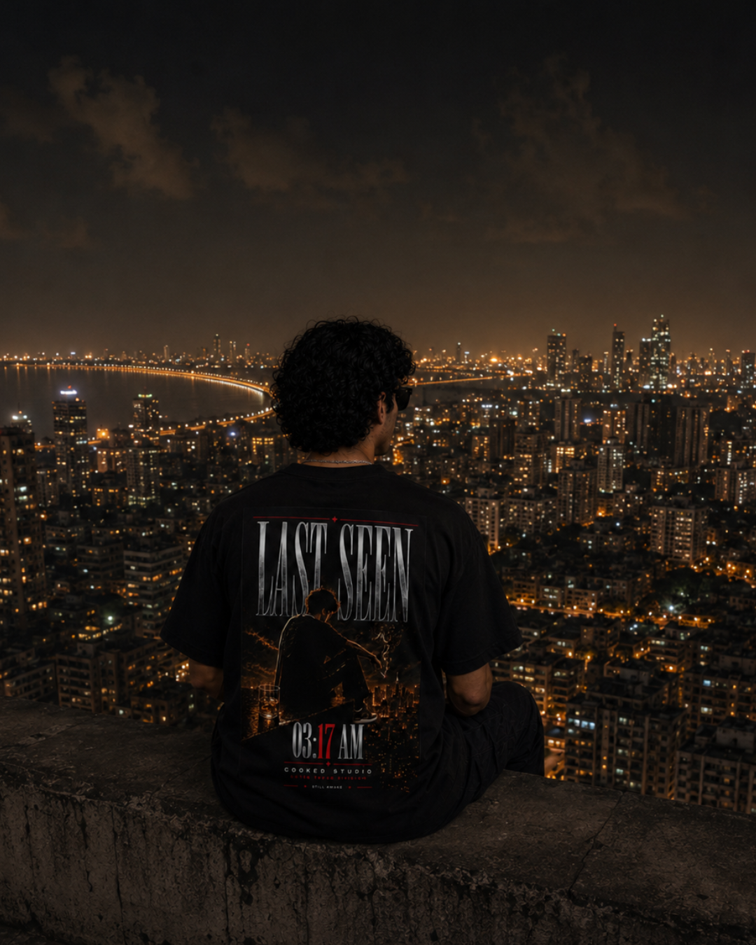 3:17 AM oversized tee lifestyle shot